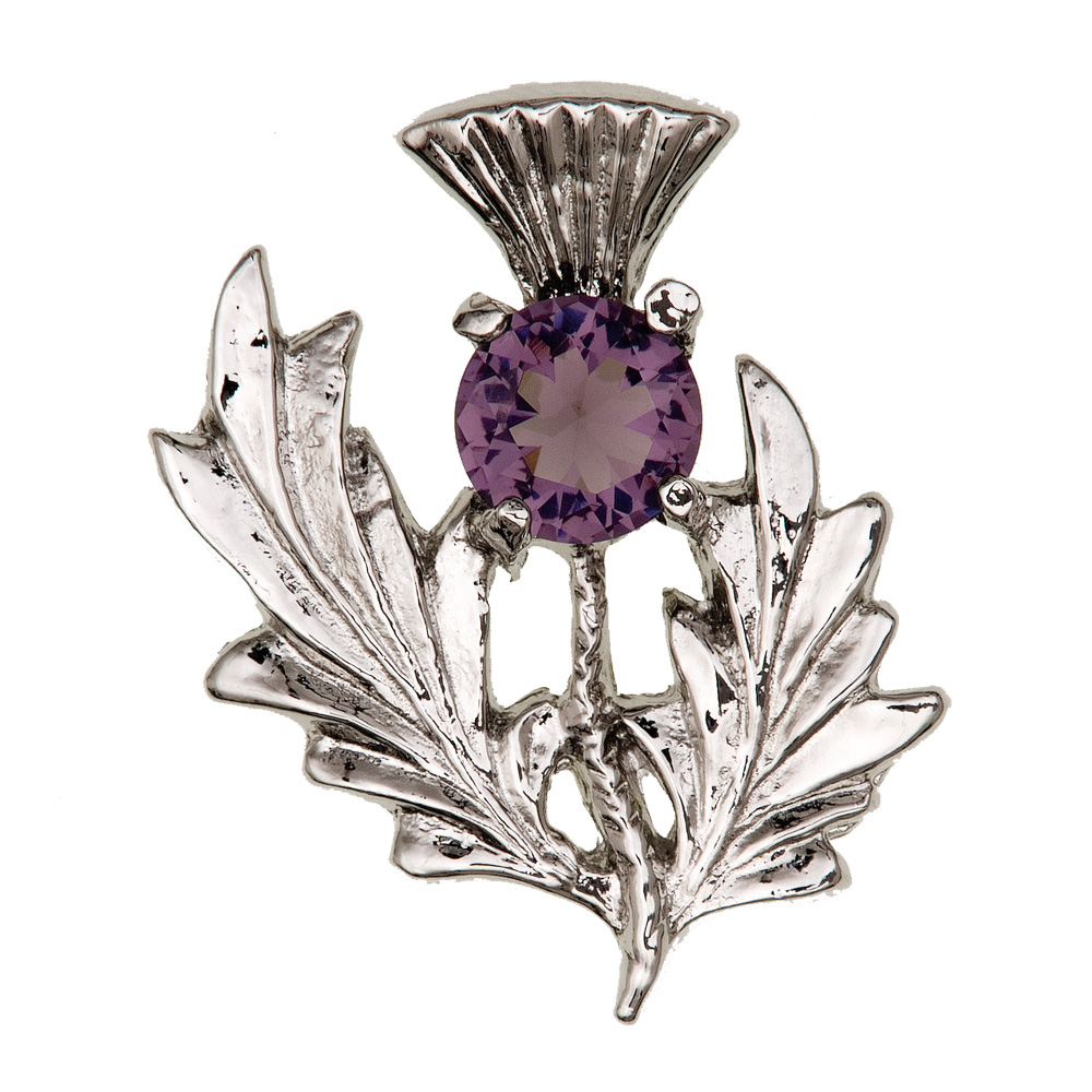 Scottish Thistle Brooch - Click Image to Close